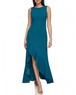 Dámské Maxi Šaty Vince Camuto Asymmetrical Ruffle-Hem Gown Blankyt | 0985-YCHTK