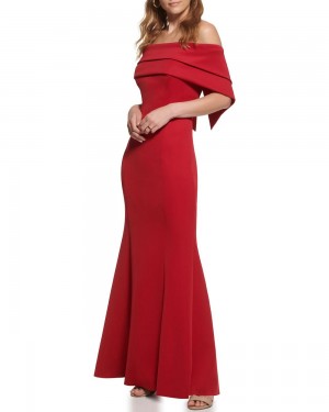 Dámské Maxi Šaty Vince Camuto Off-The-Shoulder Gown Červené | 7413-EGTXU