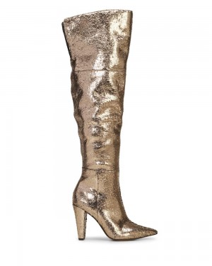 Dámské Over-The-Knee Boots Vince Camuto Minnada Extra Široké-Calf Zlaté | 1389-VUYPB