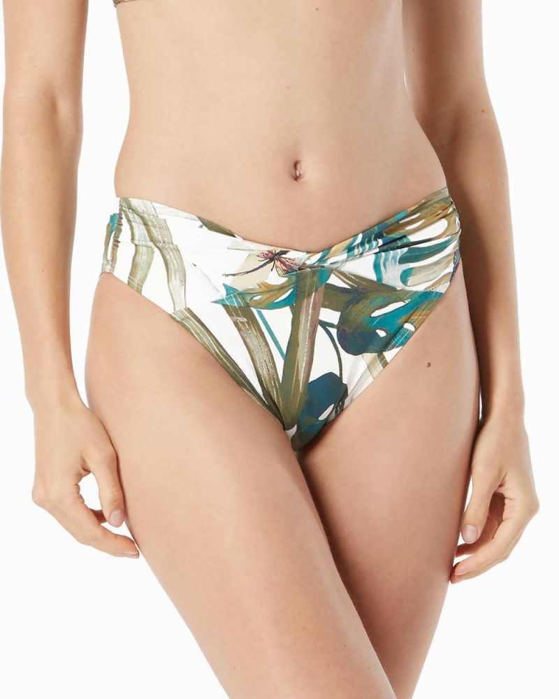 Dámské Bikiny Vince Camuto Rainforest-Print Twist-Front Bílé | 8264-AJGQF