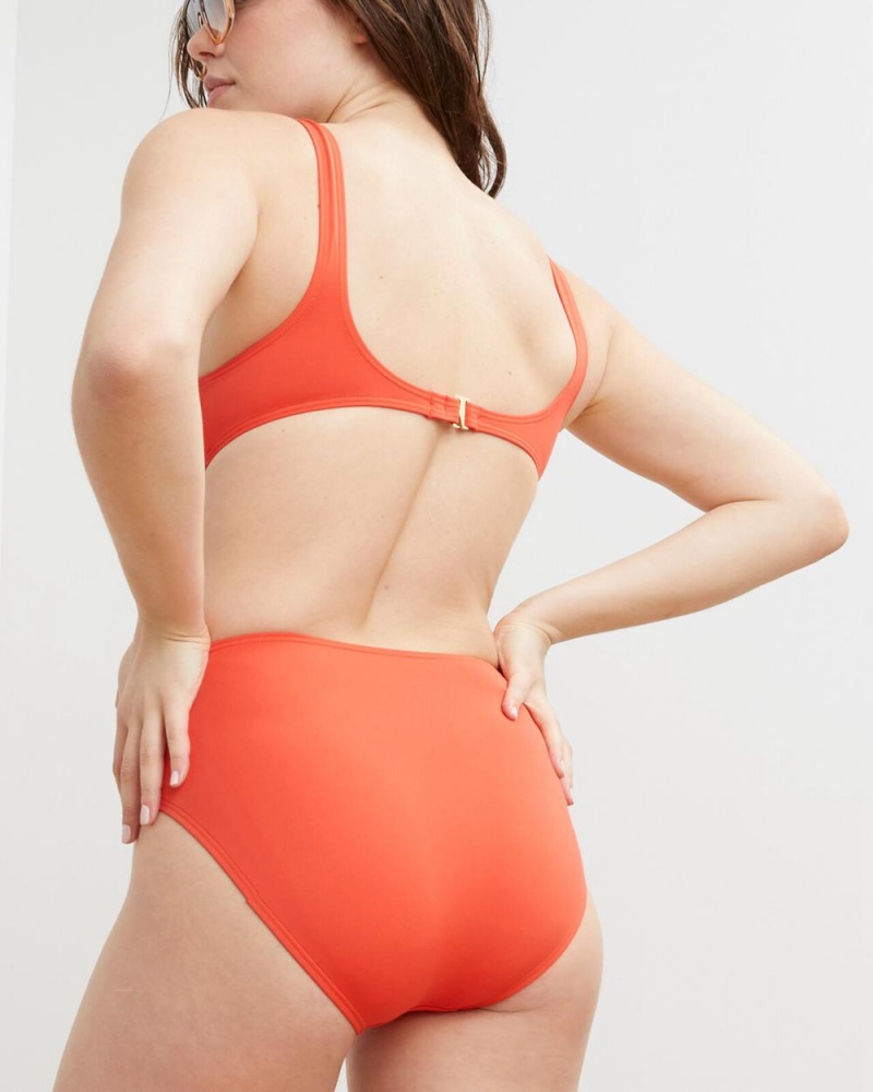 Dámské Bikiny Vince Camuto Ring-Accent Monokini Oranžové | 9746-PQNTA