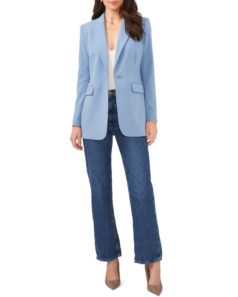 Dámské Blejzr Vince Camuto One-Button Peak-Lapel Blankyt | 1526-XDPVI