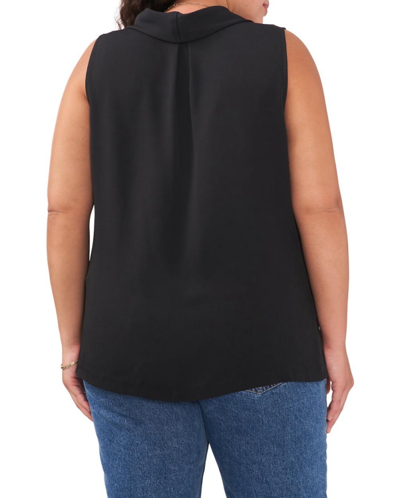 Dámské Halenka Vince Camuto Bez Rukávů Cowl-Neck (Plus Size) Černé | 7298-YNBUS