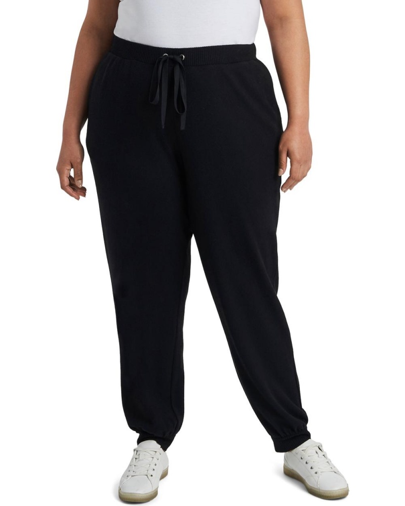 Dámské Kalhoty Vince Camuto Drawstring Jogger (Plus Size) Černé | 3256-KVTRN