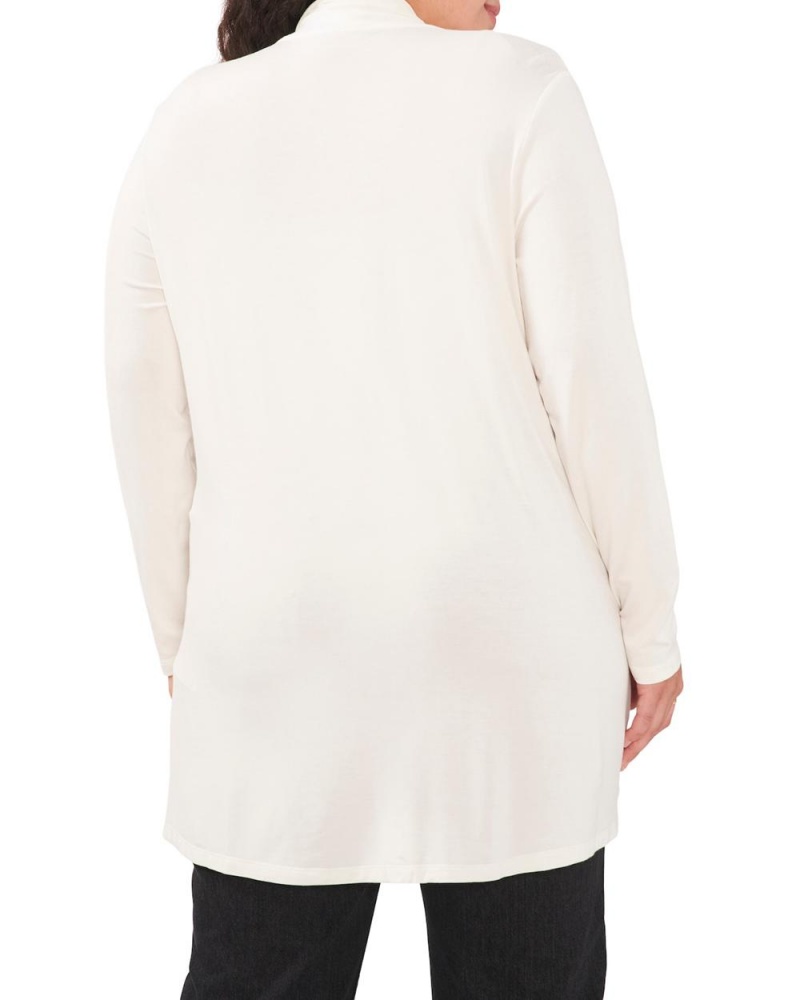 Dámské Kardigan Vince Camuto Open-Front Cardigan (Plus Size) Bílé | 5043-BXANQ