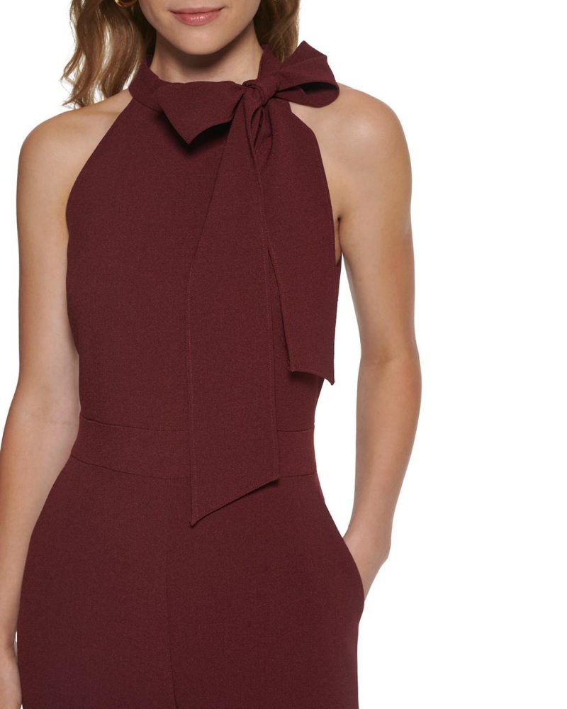 Dámské Kombinéza Vince Camuto Bow-Neck Halter Vínové | 1853-DXPAJ