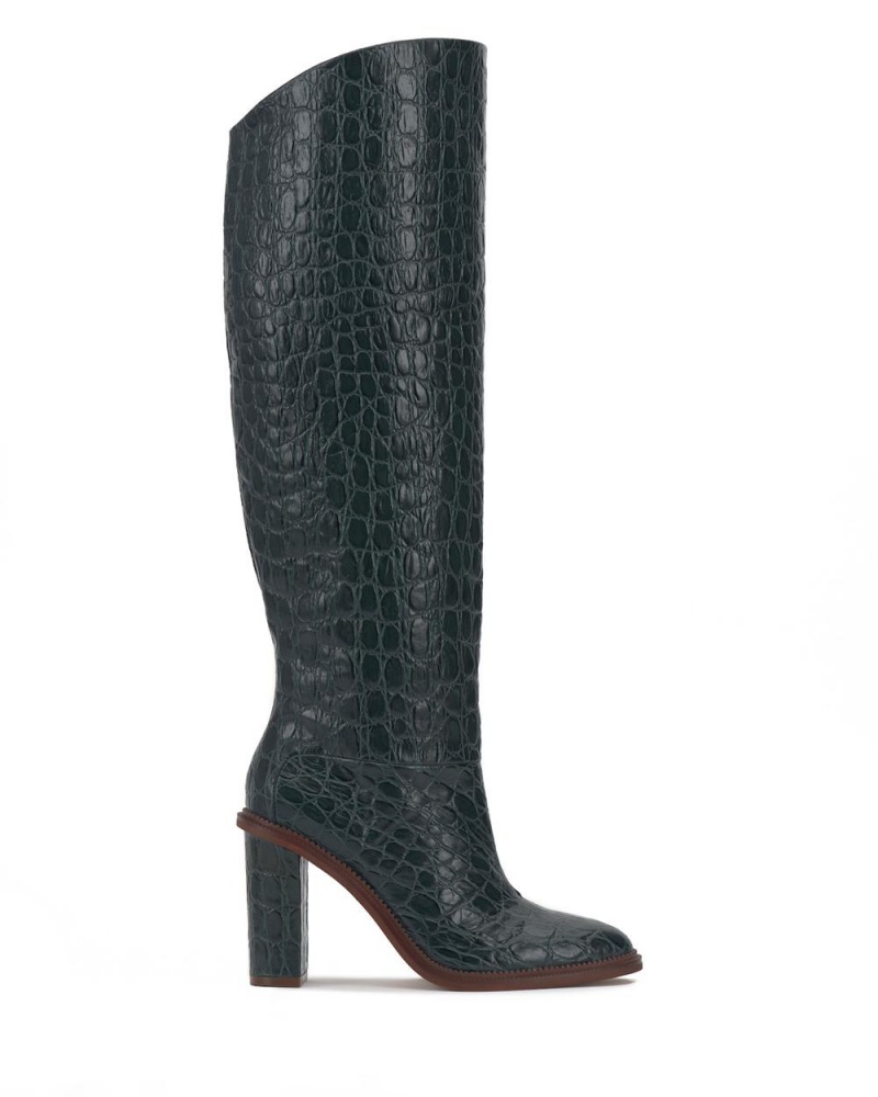 Dámské Kozačky Nad Kolena Vince Camuto Pendarie Široké-Calf Evergreen Croc Print | 6945-DBJHF