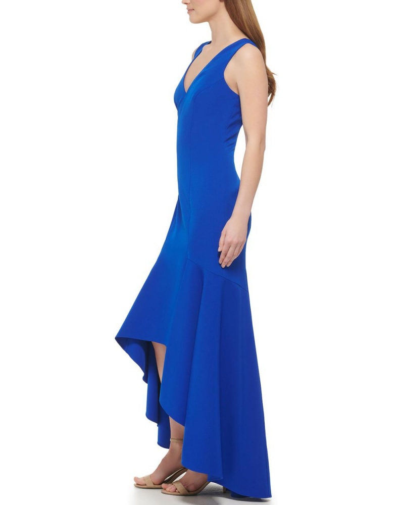 Dámské Maxi Šaty Vince Camuto Fluted-Hem Gown Blankyt | 6127-ASHYJ