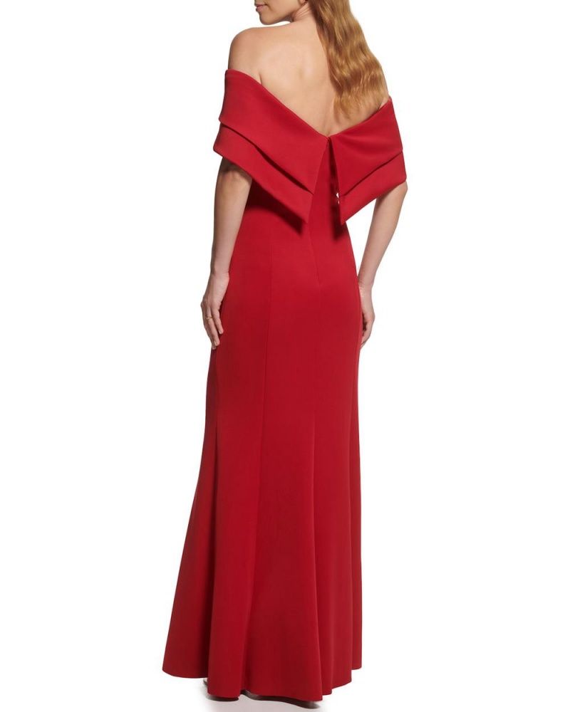 Dámské Maxi Šaty Vince Camuto Off-The-Shoulder Gown Červené | 7413-EGTXU