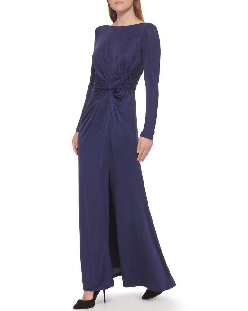 Dámské Maxi Šaty Vince Camuto Ruched Gown Tmavě Blankyt | 5921-YGNJH