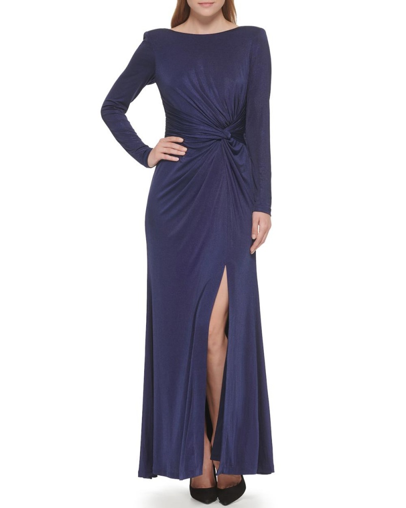 Dámské Maxi Šaty Vince Camuto Ruched Gown Tmavě Blankyt | 5921-YGNJH