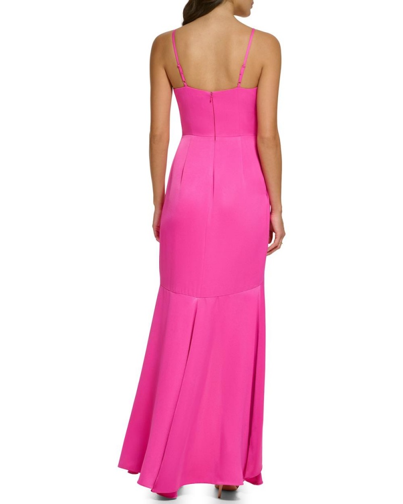 Dámské Maxi Šaty Vince Camuto Ruffled Asymmetrical Gown Fuchsie Růžové | 8642-YGJMW