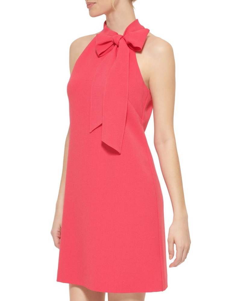 Dámské Mini Šaty Vince Camuto Bow-Neck Červené | 7548-DEOKR