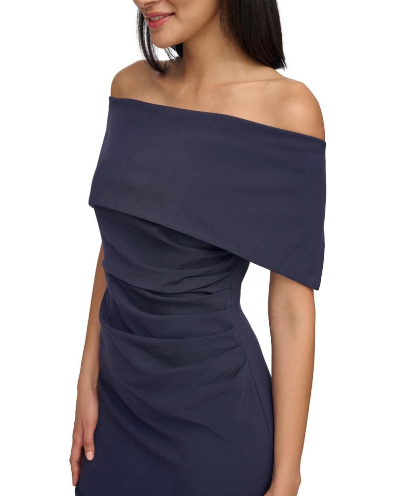 Dámské Mini Šaty Vince Camuto Off-The-Shoulder Sheath Tmavě Blankyt | 1642-LYIBS