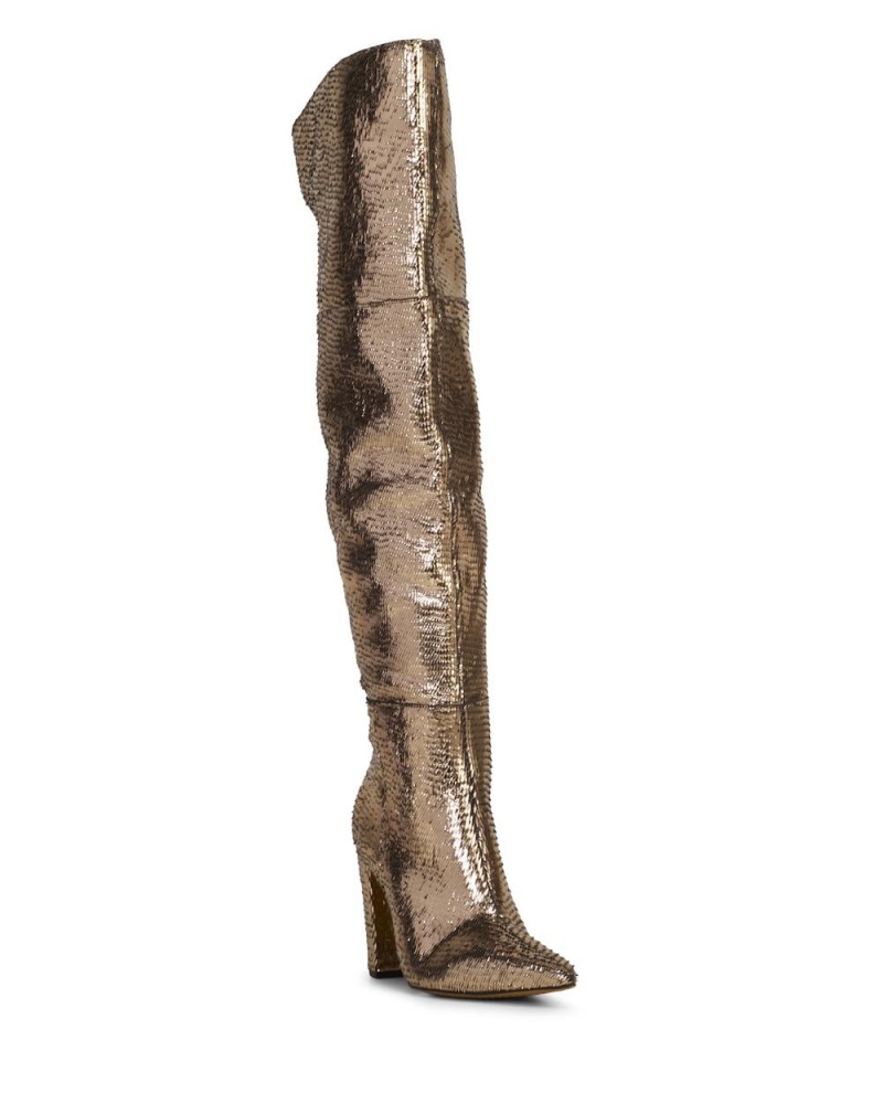 Dámské Over-The-Knee Boots Vince Camuto Minnada Zlaté | 8635-LGWPI