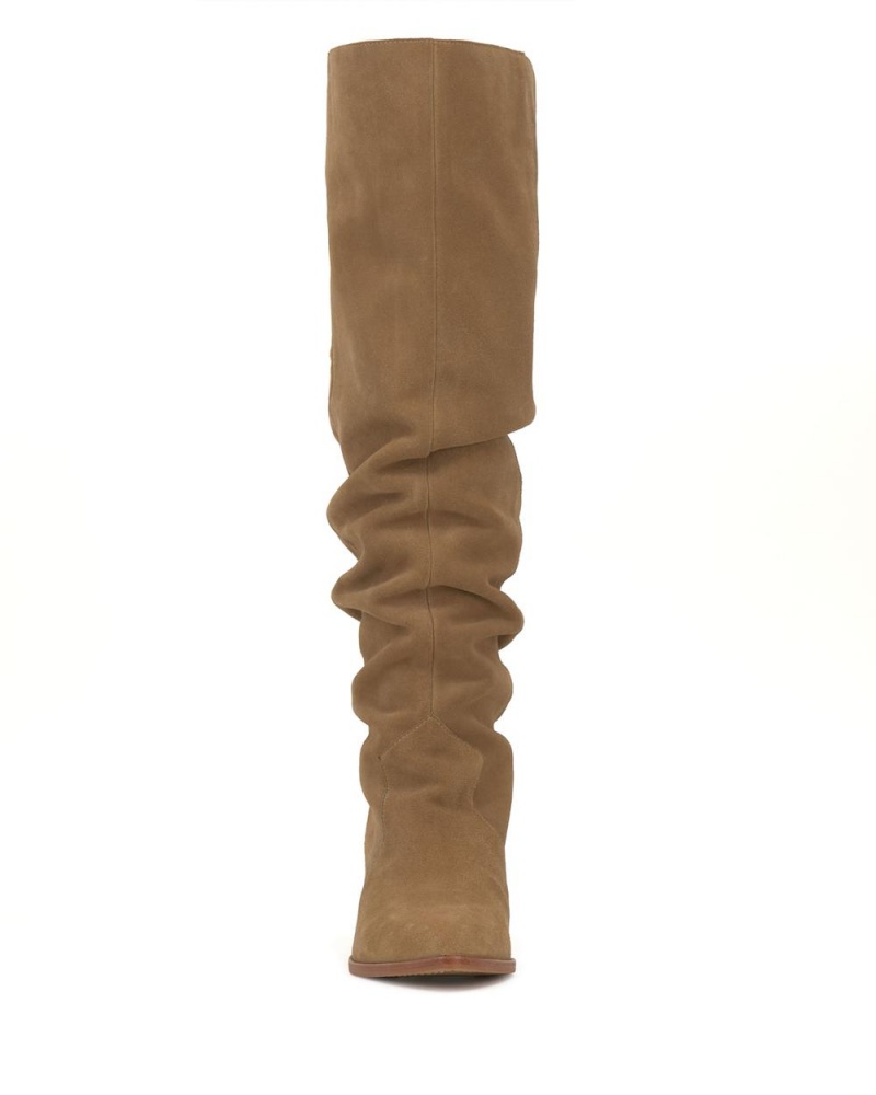 Dámské Over-The-Knee Boots Vince Camuto Sewinny New Tortilla Suede | 2086-CRHNB