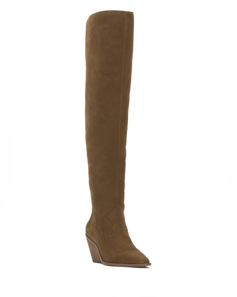 Dámské Over-The-Knee Boots Vince Camuto Shaharla Hnědé | 9230-ZVDIR