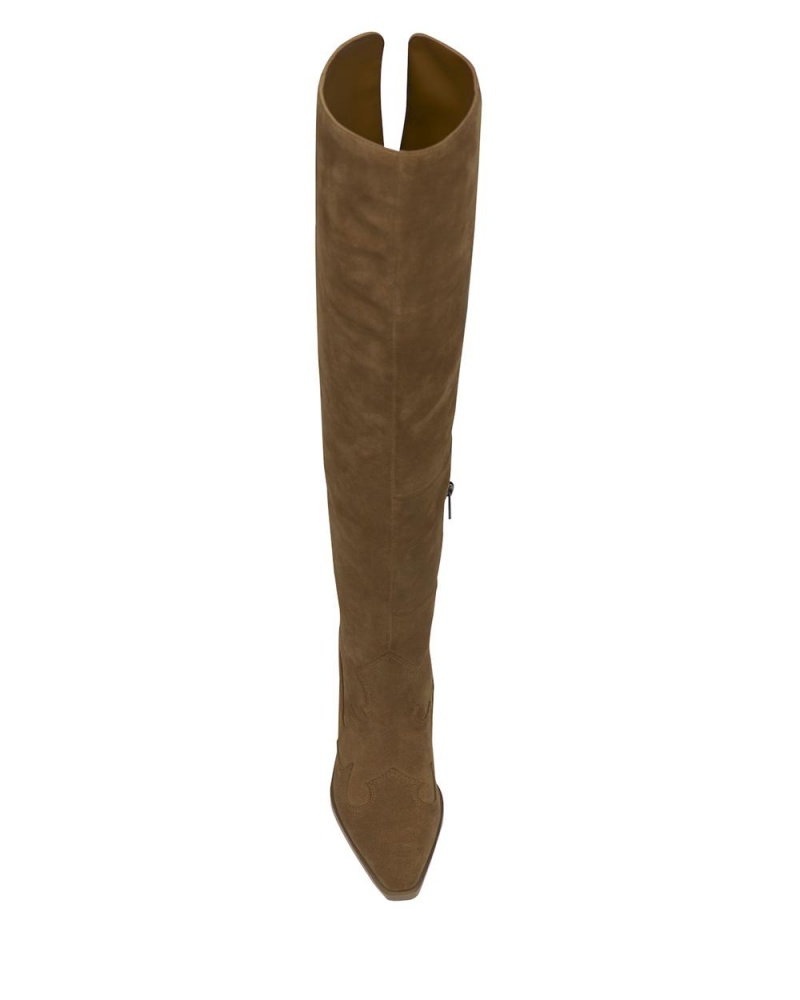 Dámské Over-The-Knee Boots Vince Camuto Shaharla Hnědé | 9230-ZVDIR