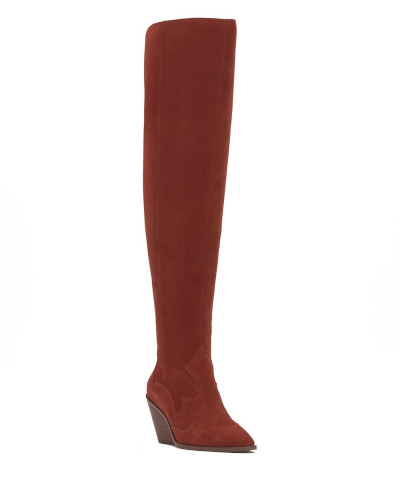 Dámské Over-The-Knee Boots Vince Camuto Shaharla Vínové | 5034-GREJA