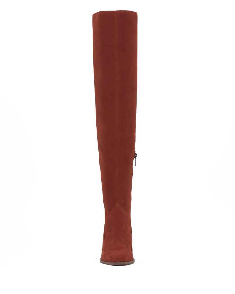 Dámské Over-The-Knee Boots Vince Camuto Shaharla Vínové | 5034-GREJA