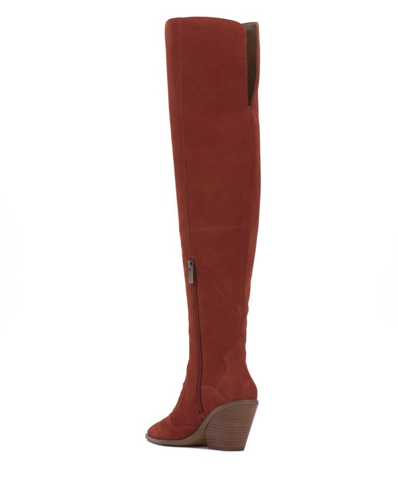 Dámské Over-The-Knee Boots Vince Camuto Shaharla Vínové | 5034-GREJA