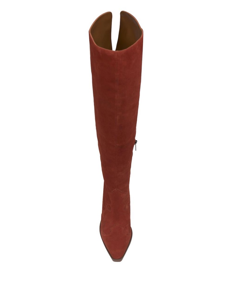 Dámské Over-The-Knee Boots Vince Camuto Shaharla Široké-Calf Vínové | 2180-IUECP