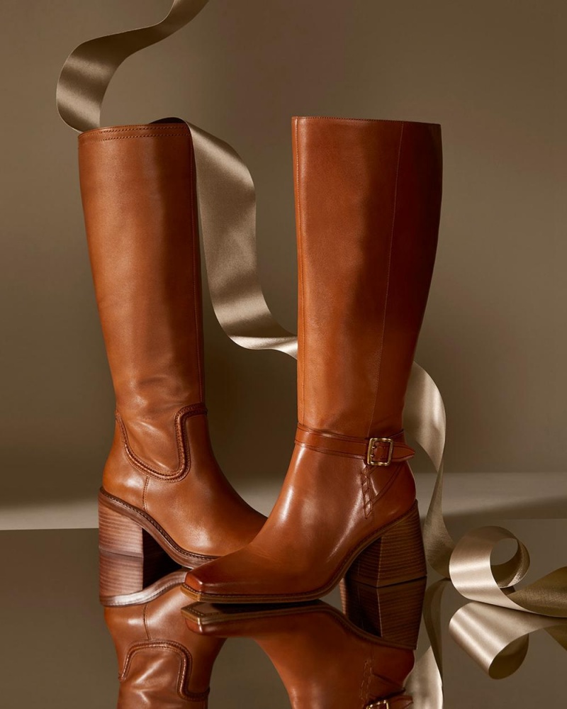 Dámské Over-The-Knee Boots Vince Camuto Taplana Hnědé | 6453-TMKAC