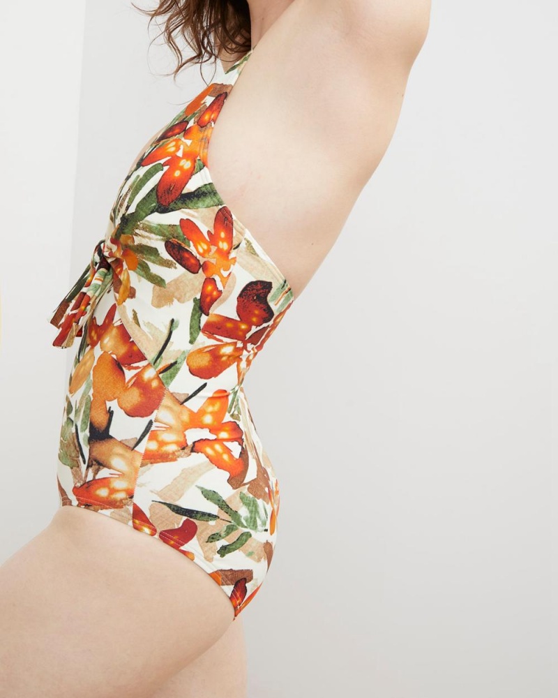 Dámské Plavky Vince Camuto Brushstroke Floral-Print One-Piece Swimsuit Viacfarebný | 6094-MLEPD