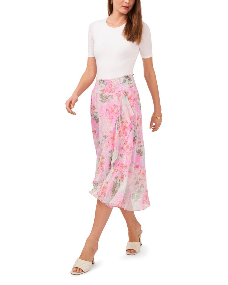 Dámské Sukně Vince Camuto Floral-Print Faux-Wrap Midi Zelene | 7251-GSFVB