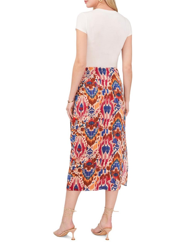 Dámské Sukně Vince Camuto Printed Tie-Front Midi Červené | 9856-WAYVM