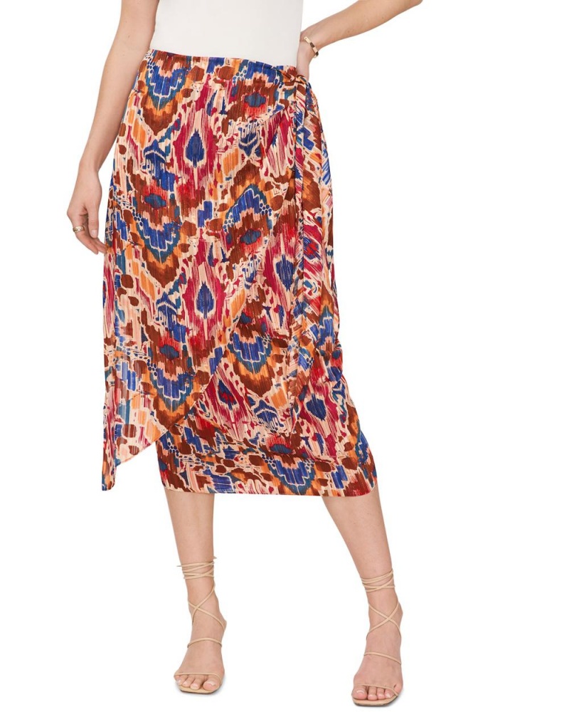 Dámské Sukně Vince Camuto Printed Tie-Front Midi Červené | 9856-WAYVM