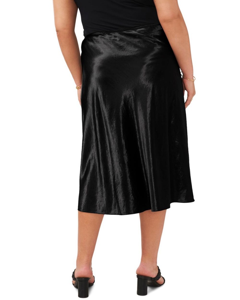 Dámské Sukně Vince Camuto Satin Midi (Plus Size) Černé | 5386-SUVGZ