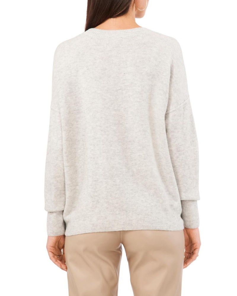 Dámské Svetr Vince Camuto Crewneck Stříbrné | 8143-QGENU