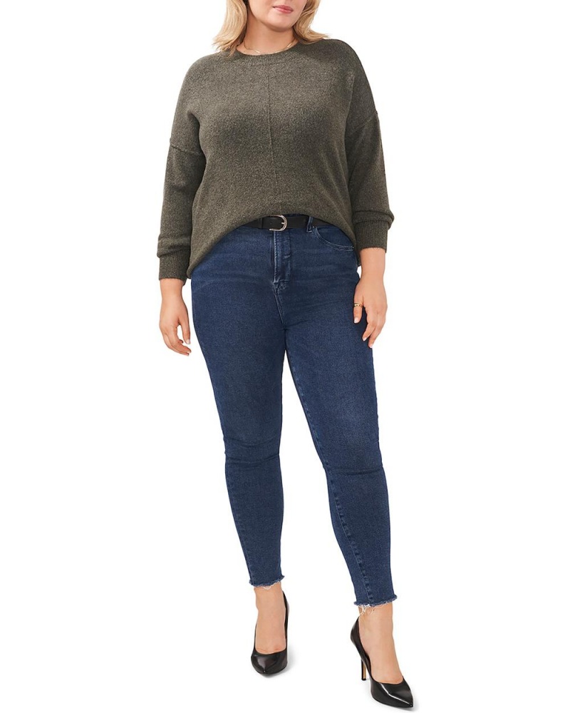 Dámské Svetr Vince Camuto Seamed Crewneck (Plus Size) Šedé | 1246-HIRPJ