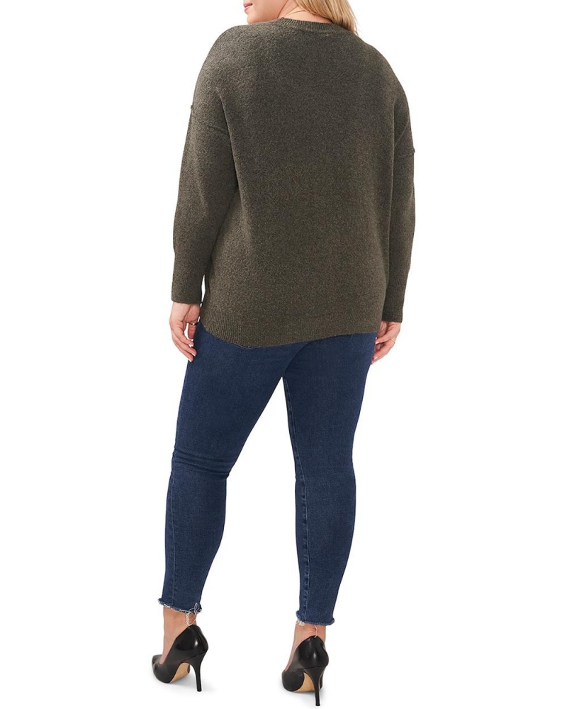 Dámské Svetr Vince Camuto Seamed Crewneck (Plus Size) Šedé | 1246-HIRPJ