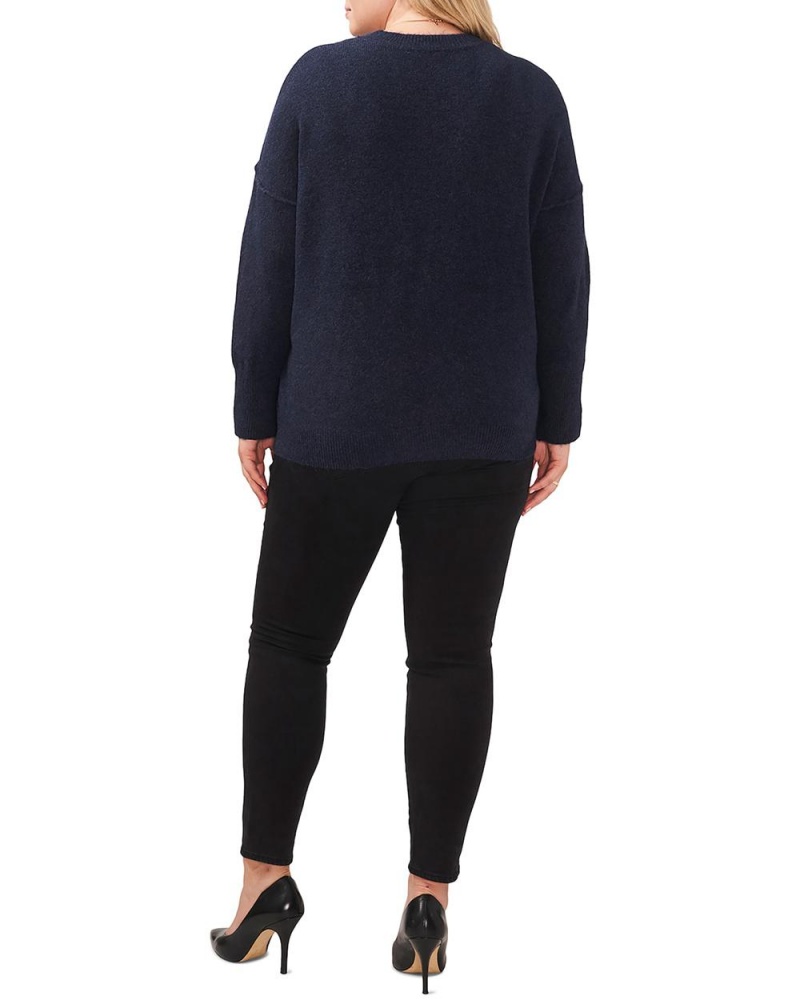 Dámské Svetr Vince Camuto Seamed Crewneck (Plus Size) Blankyt | 2850-LRJTC