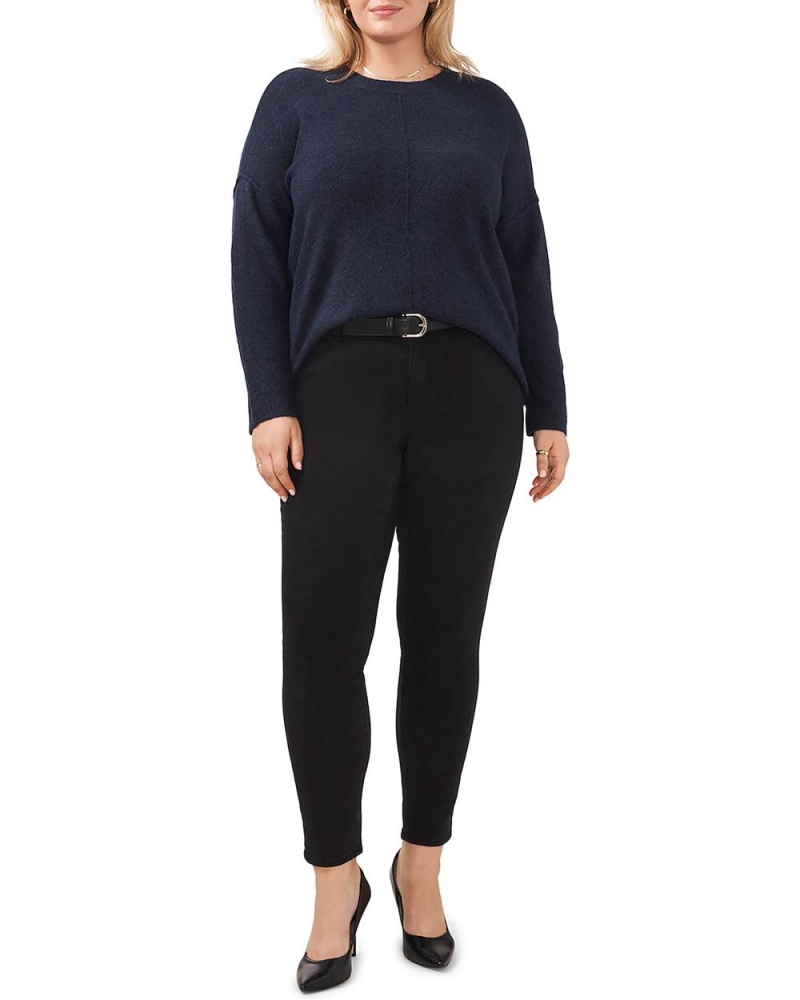 Dámské Svetr Vince Camuto Seamed Crewneck (Plus Size) Blankyt | 2850-LRJTC