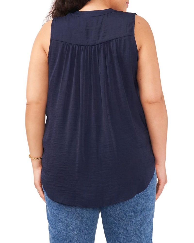 Dámské Topy Vince Camuto Bez Rukávů V-Neck (Plus Size) Tmavě Blankyt | 2340-WXSLC