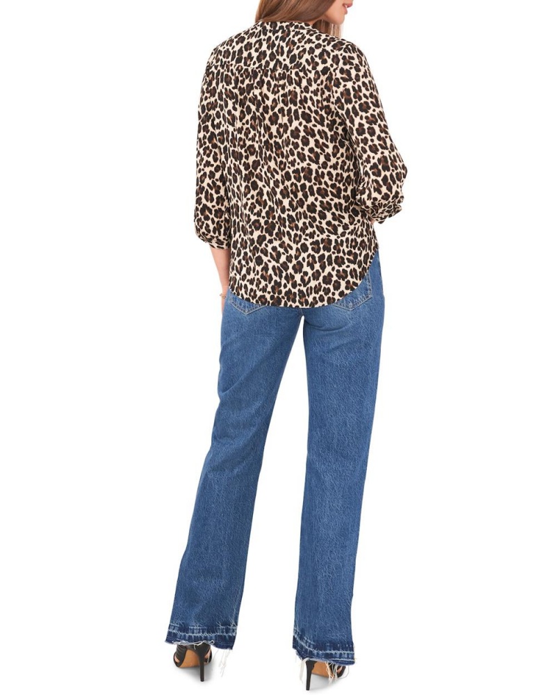 Dámské Topy Vince Camuto Leopard-Print V-Neck Leopard | 6841-DJMSY