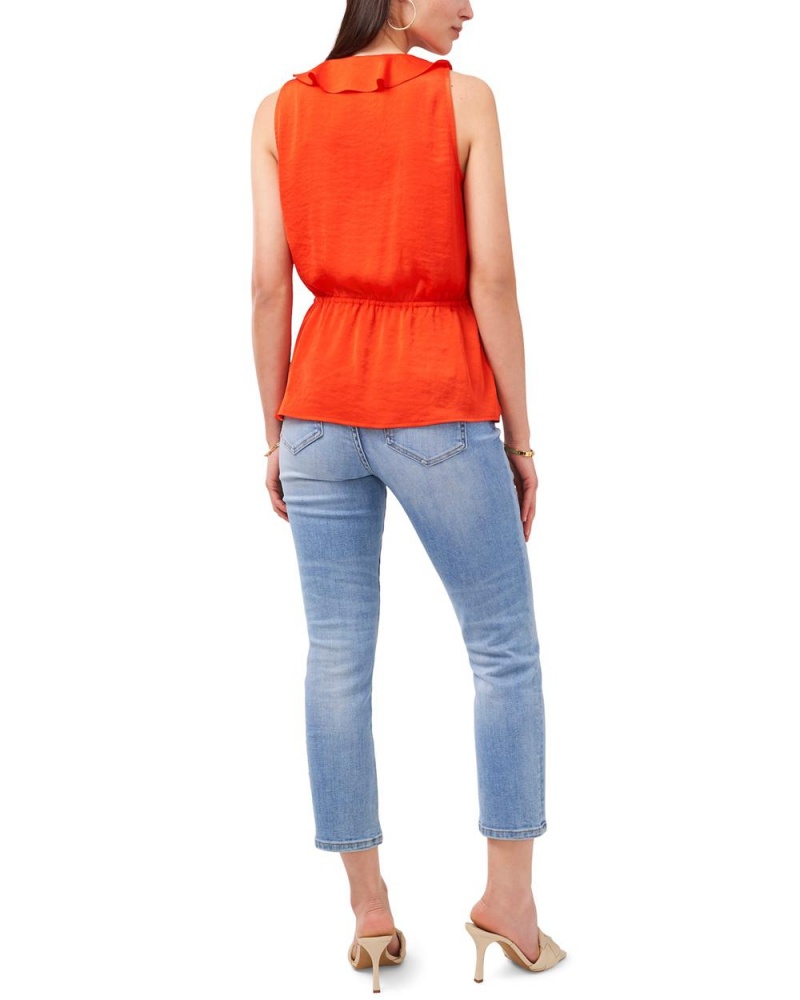 Dámské Topy Vince Camuto Ruffle-Trimmed Peplum Oranžové | 6105-VHIXG