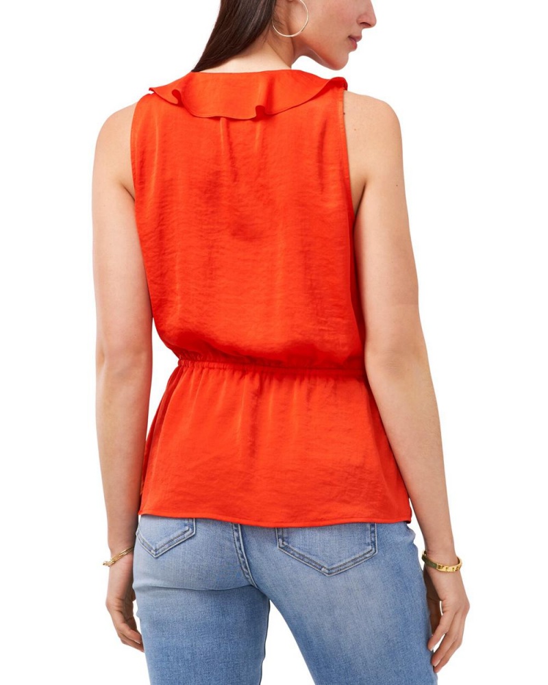 Dámské Topy Vince Camuto Ruffle-Trimmed Peplum Oranžové | 6105-VHIXG