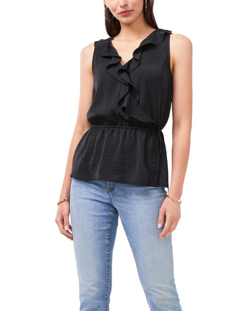 Dámské Topy Vince Camuto Ruffle-Trimmed Peplum Černé | 5793-WPTYO