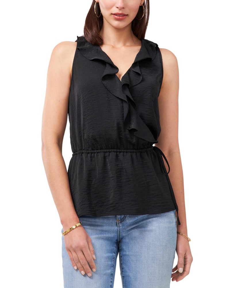 Dámské Topy Vince Camuto Ruffle-Trimmed Peplum Černé | 5793-WPTYO